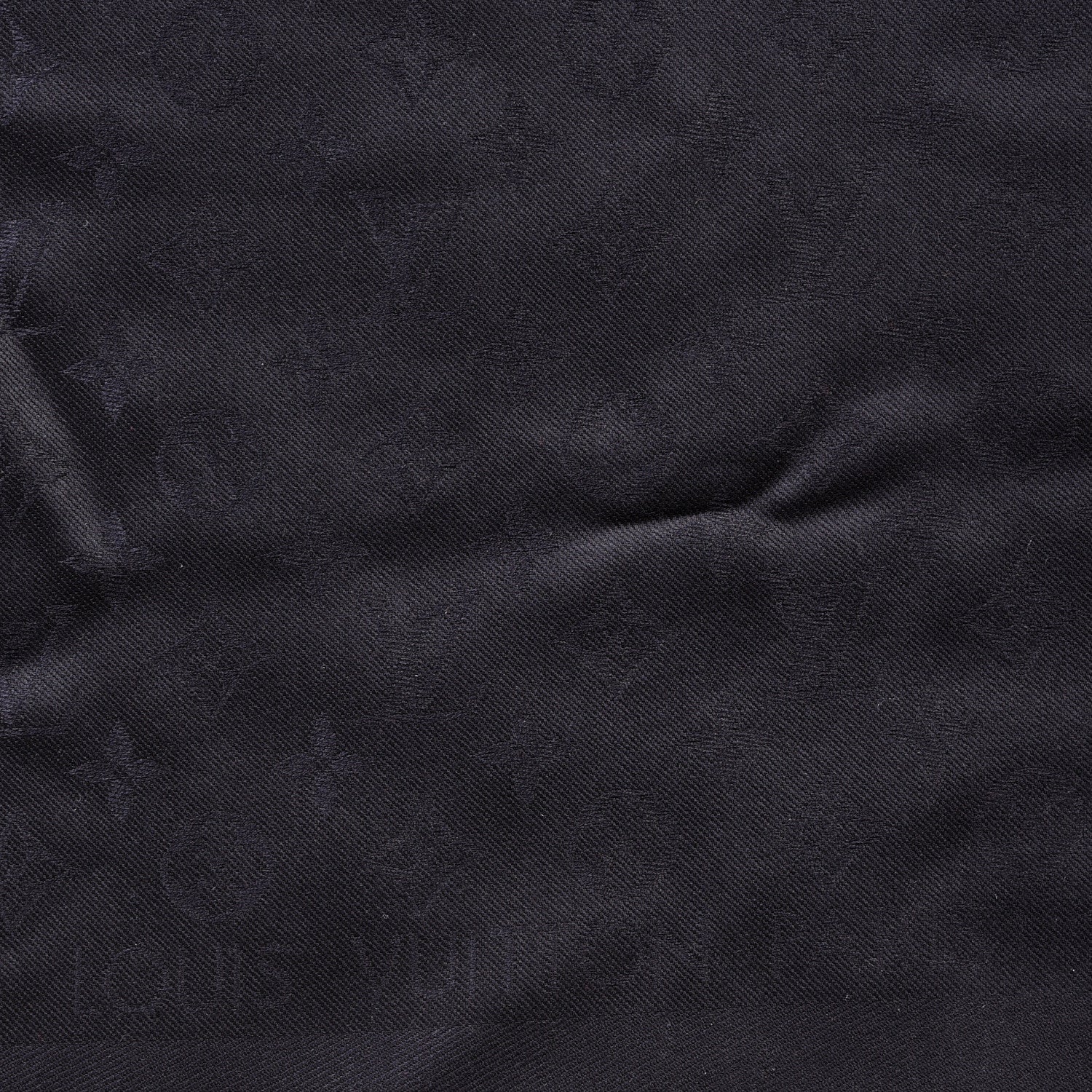 Louis Vuitton Silk Lurex Wool Monogram Shine Shawl Black 2 of 4