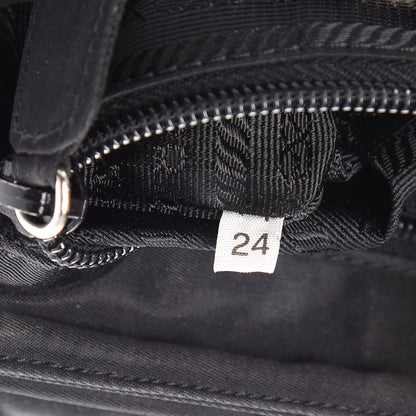 Prada Calfskin Tessuto Nylon Shoulder Bag Nero Black 7 of 8