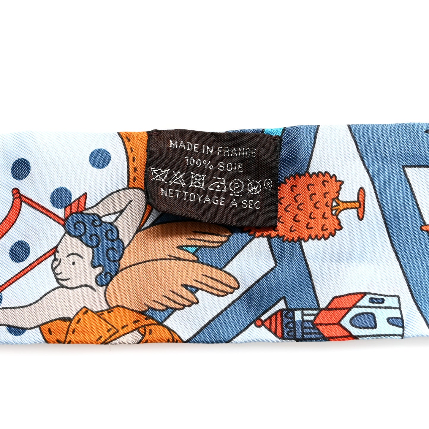 Silk Les Nouveaux Amoureux de Paris Twilly Ciel Blue Jean Orange
