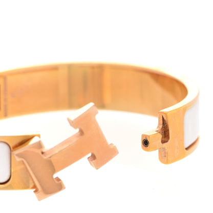 Hermes Enamel Narrow Clic Clac H Bracelet PM White 4 of 6