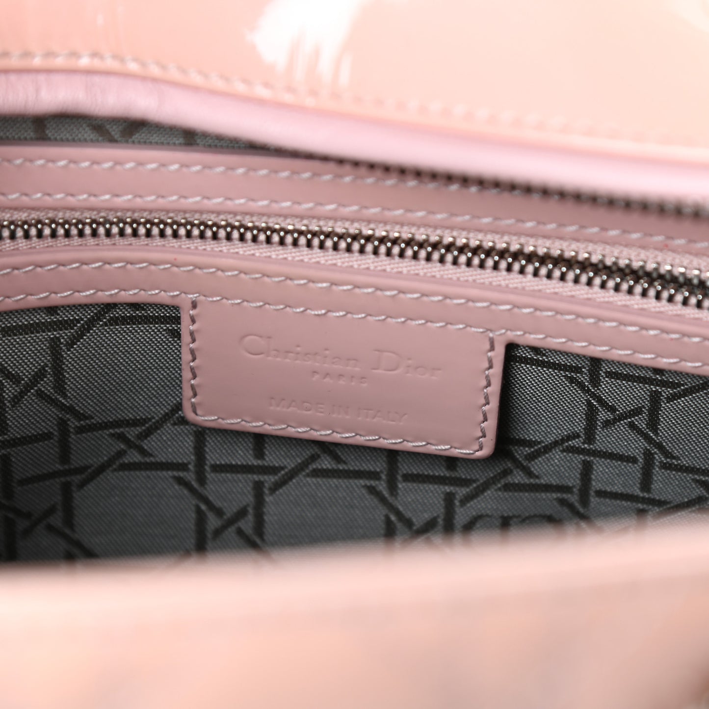 Patent Cannage Large Lady Dior Light Pink