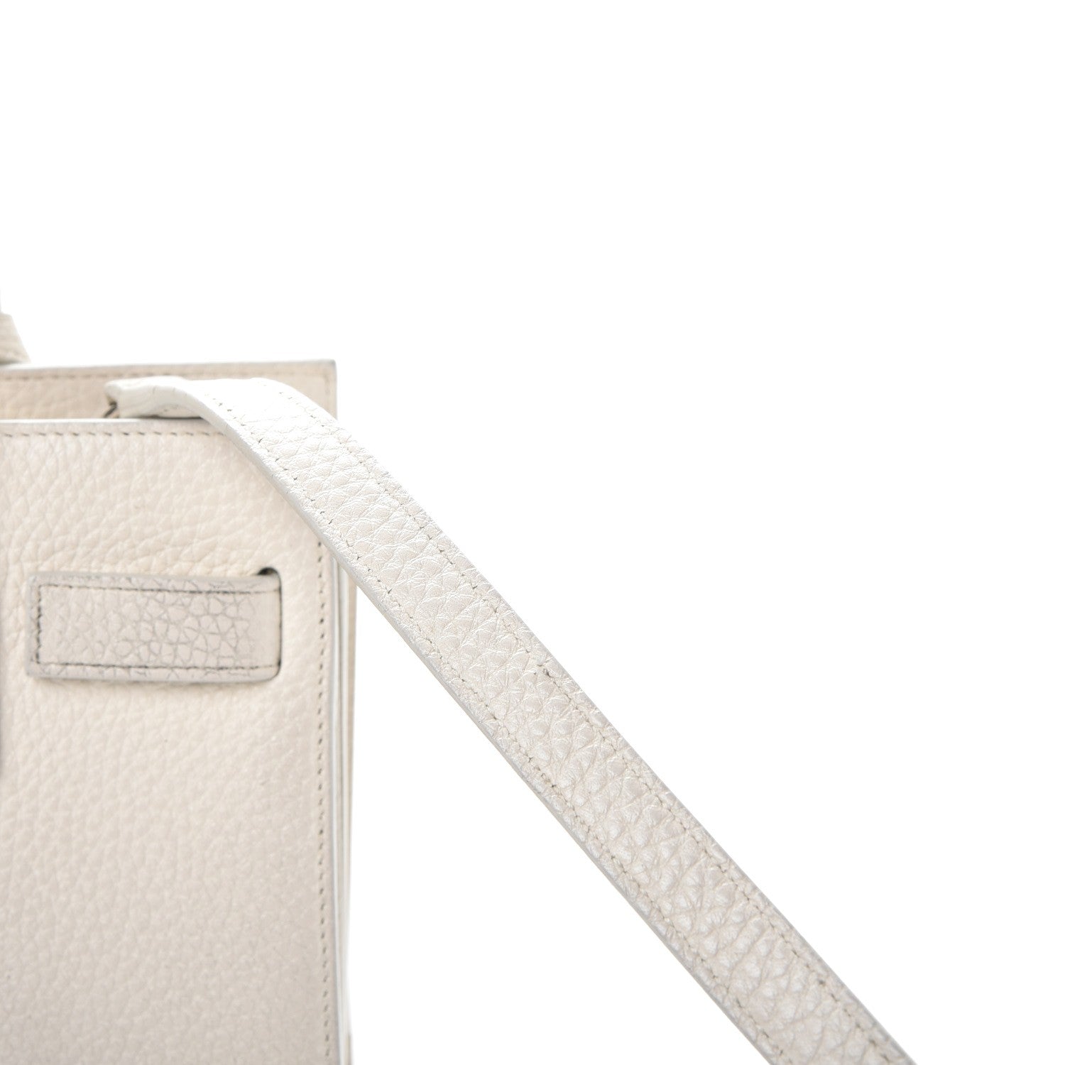 Saint Laurent Calfskin Nano Sac de Jour Dove White 13 of 19