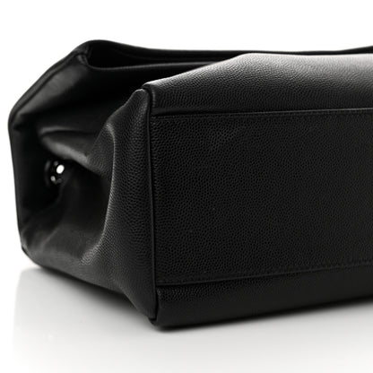 Saint Laurent Grain De Poudre Medium West Hollywood Monogram Fold-Over Black 9 of 13