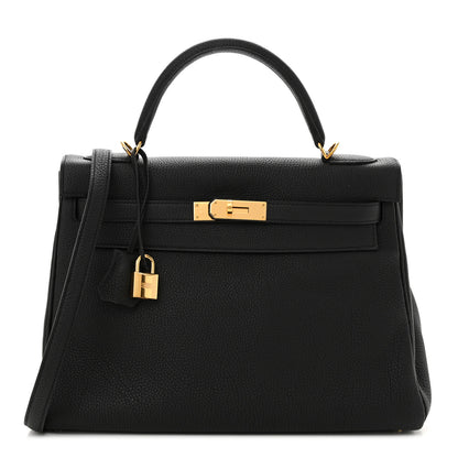 Hermes Togo Kelly Retourne 32 Black 1 of 14
