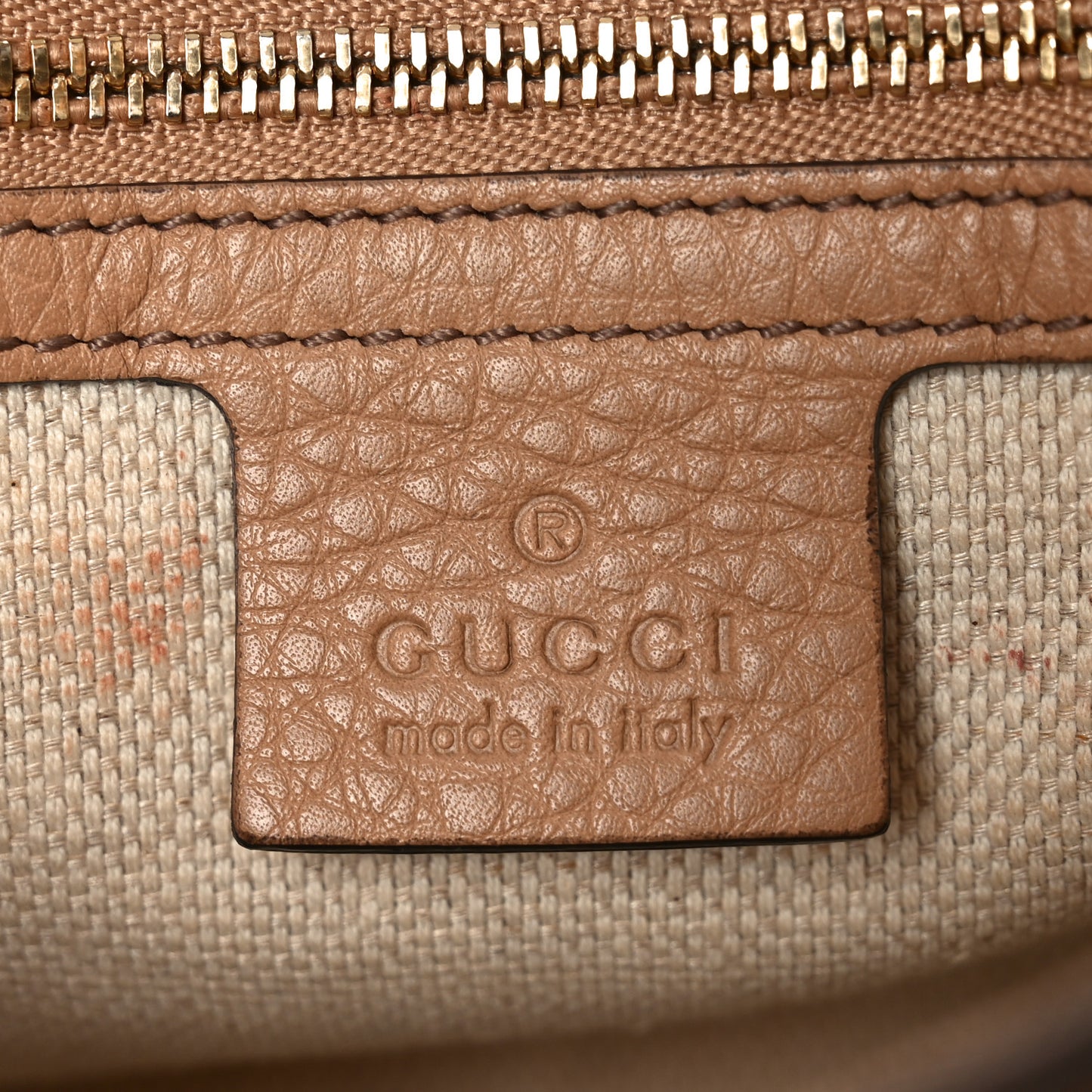 Pebbled Calfskin Medium Soho Flap Crossbody Camelia