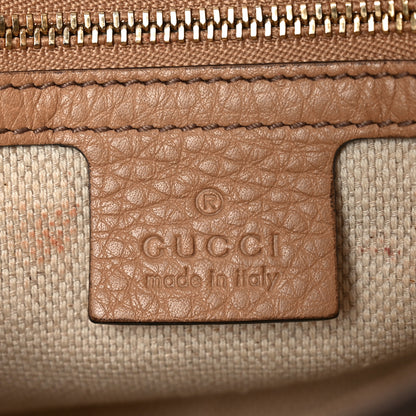 Gucci Pebbled Calfskin Medium Soho Flap Crossbody Camelia 6 of 10