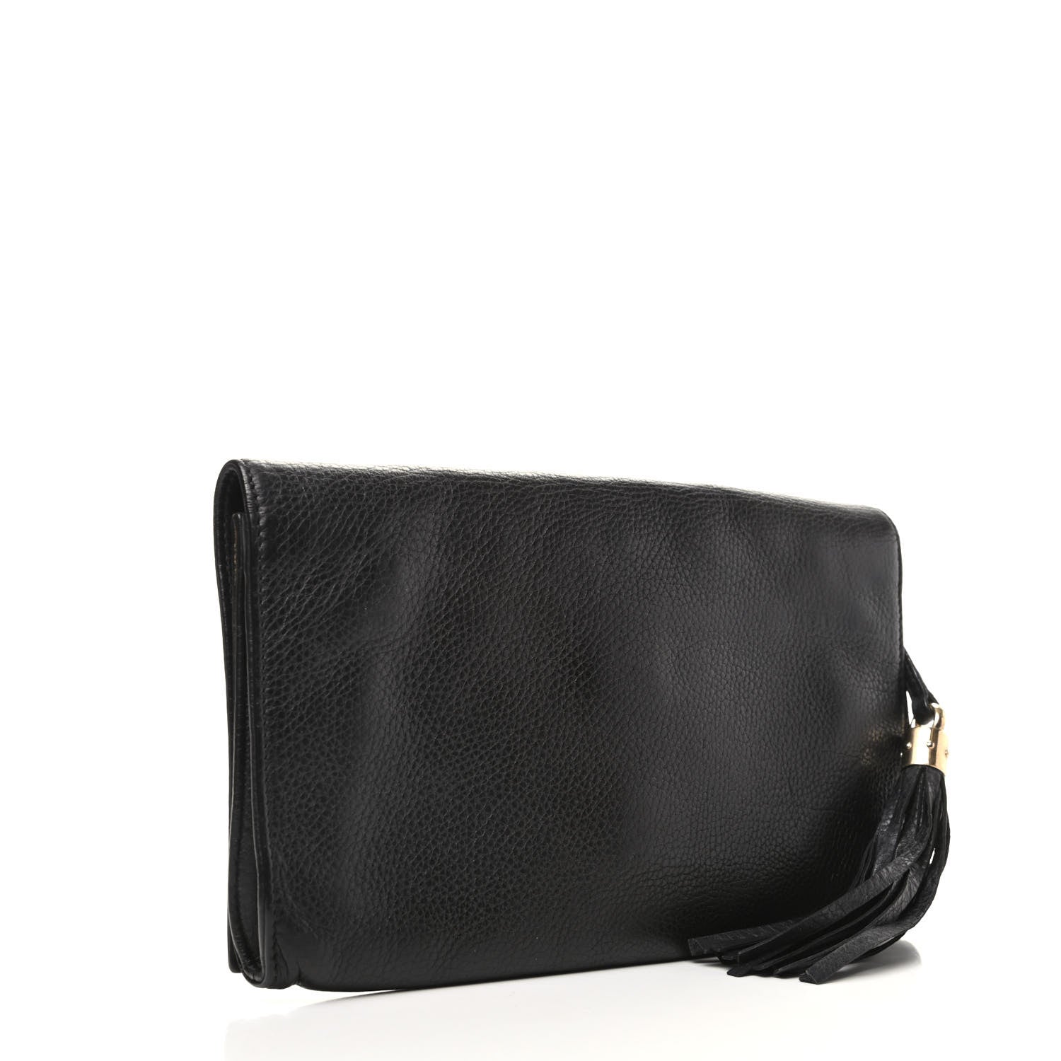 Gucci Pebbled Calfskin Medium Soho Clutch Black 3 of 9