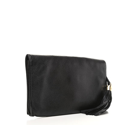 Gucci Pebbled Calfskin Medium Soho Clutch Black 3 of 9