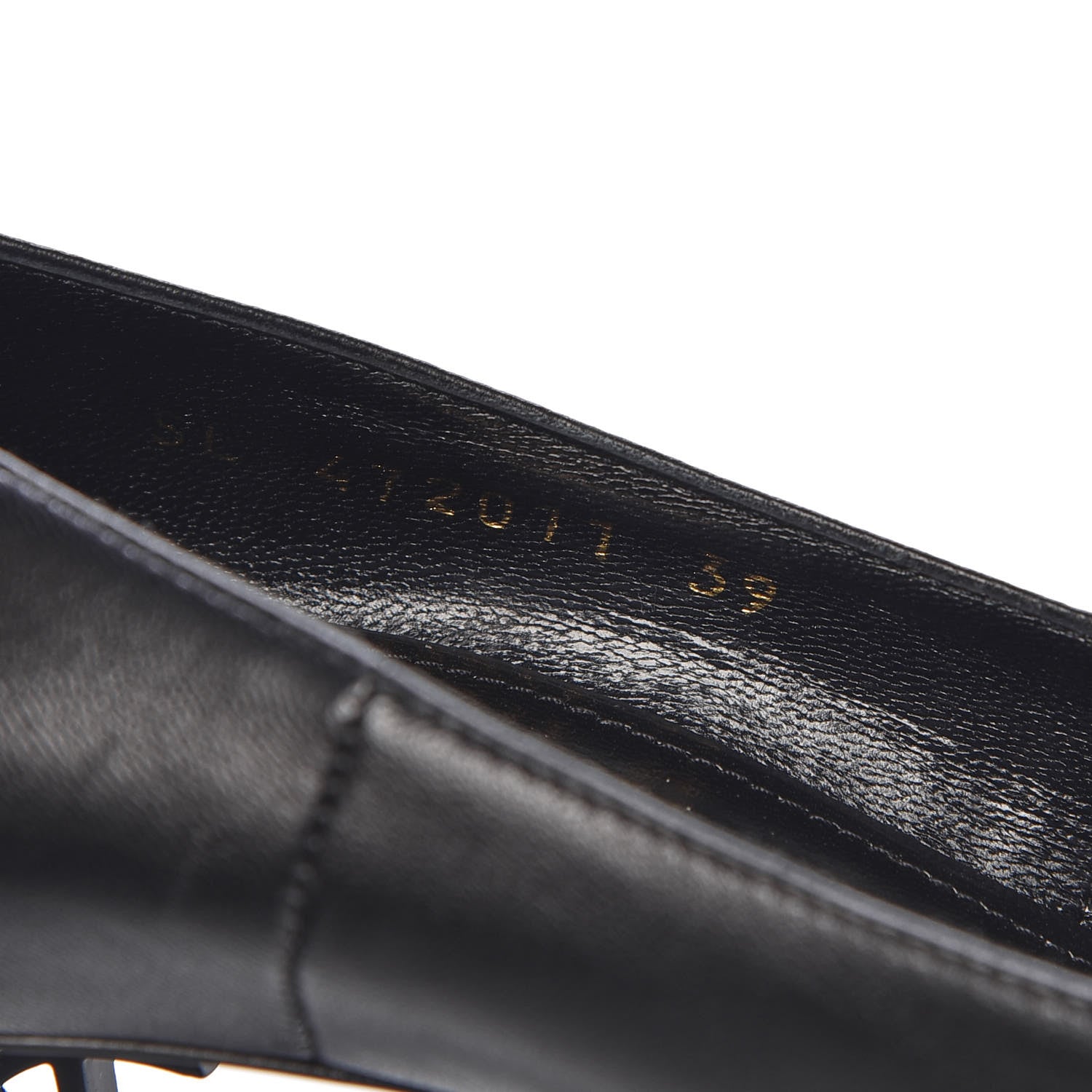 Saint Laurent Calfskin Opyum 100 Pumps 39 Black 7 of 10