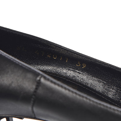 Saint Laurent Calfskin Opyum 100 Pumps 39 Black 7 of 10