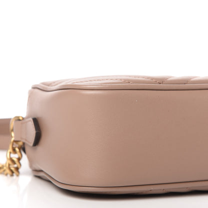Gucci Calfskin Matelasse Small GG Marmont Chain Shoulder Bag Porcelain Rose 6 of 10