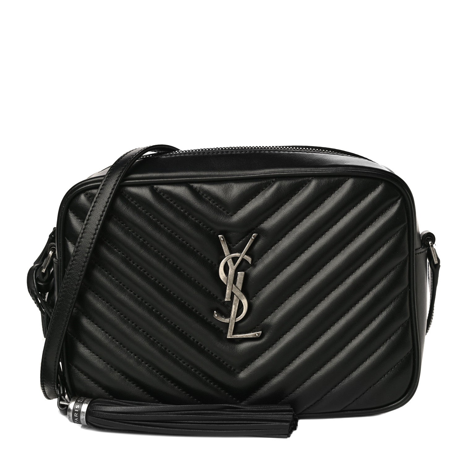 Saint Laurent Calfskin Matelasse Monogram Lou Camera Bag Black 1 of 11