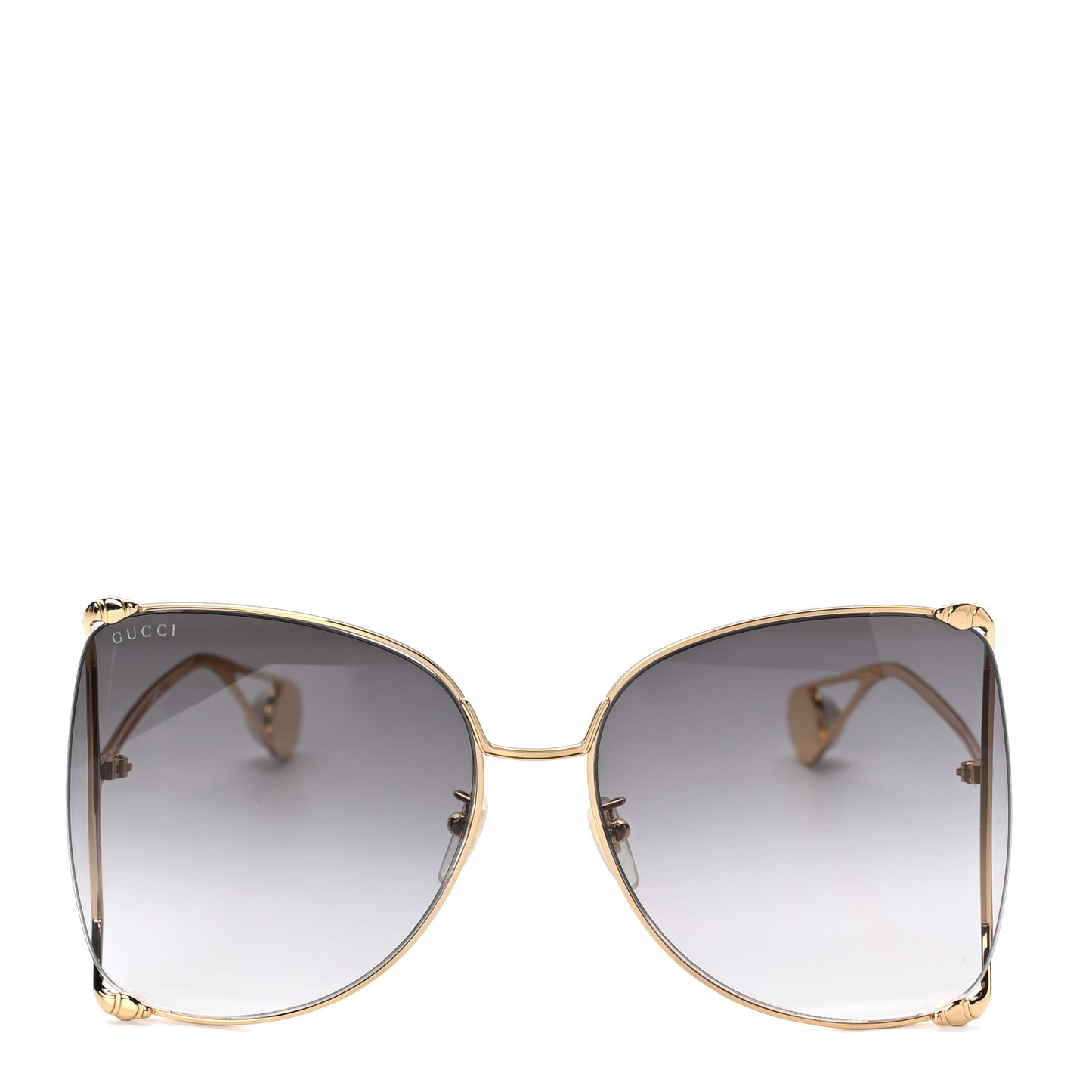 Oversized Round Sunglasses GG0252S Gold