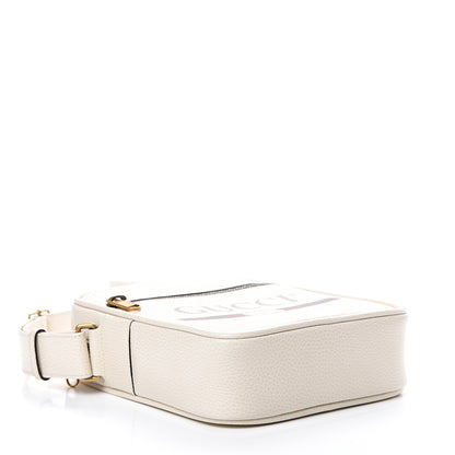 Gucci Grained Calfskin Logo Messenger Bag White 3 of 9