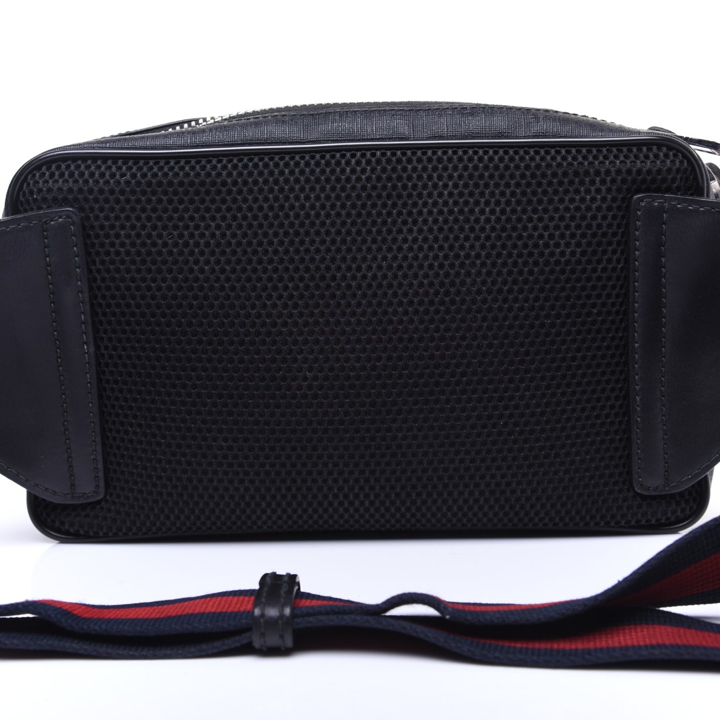 Soft GG Supreme Monogram Web Belt Bag Black Grey