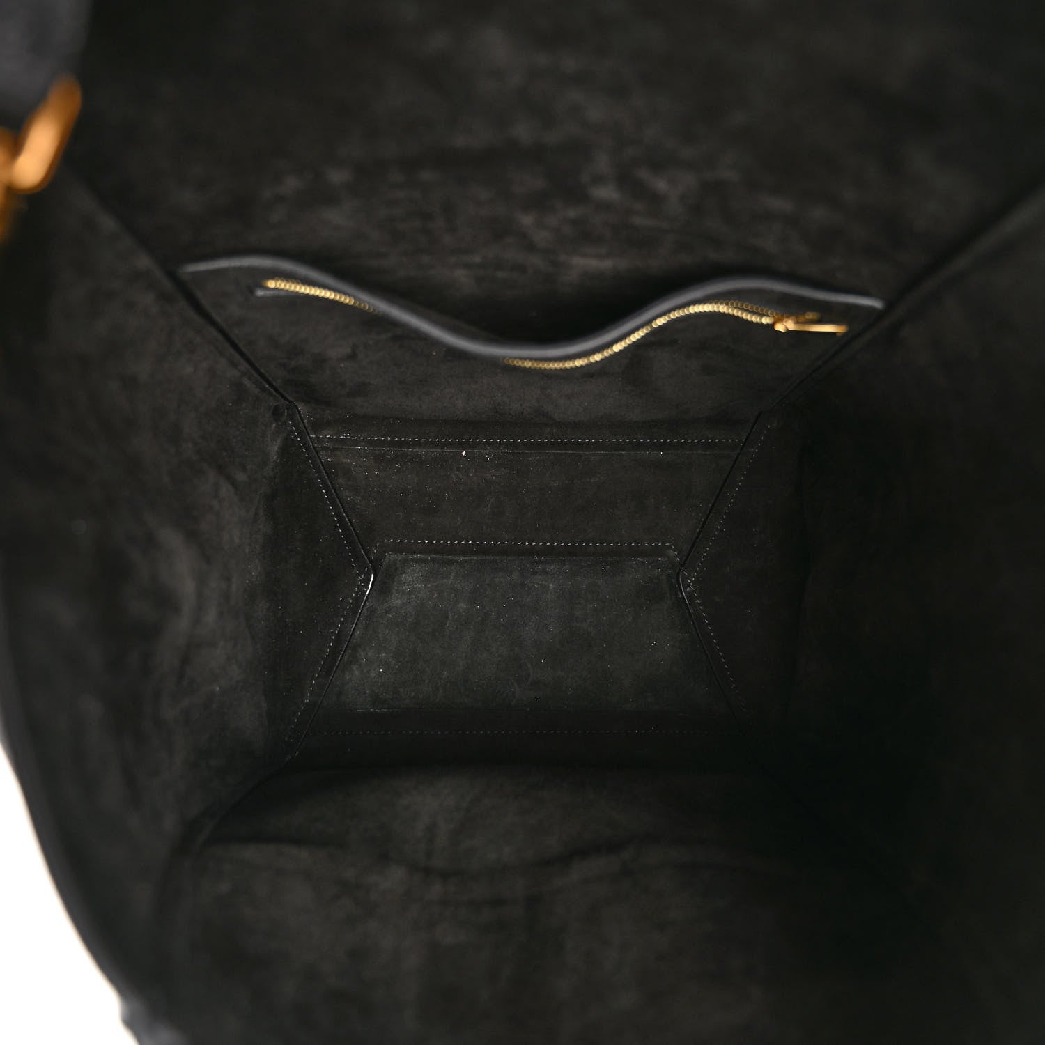 Celine Soft Grained Calfskin Sangle Bucket Bag Black 5 of 9