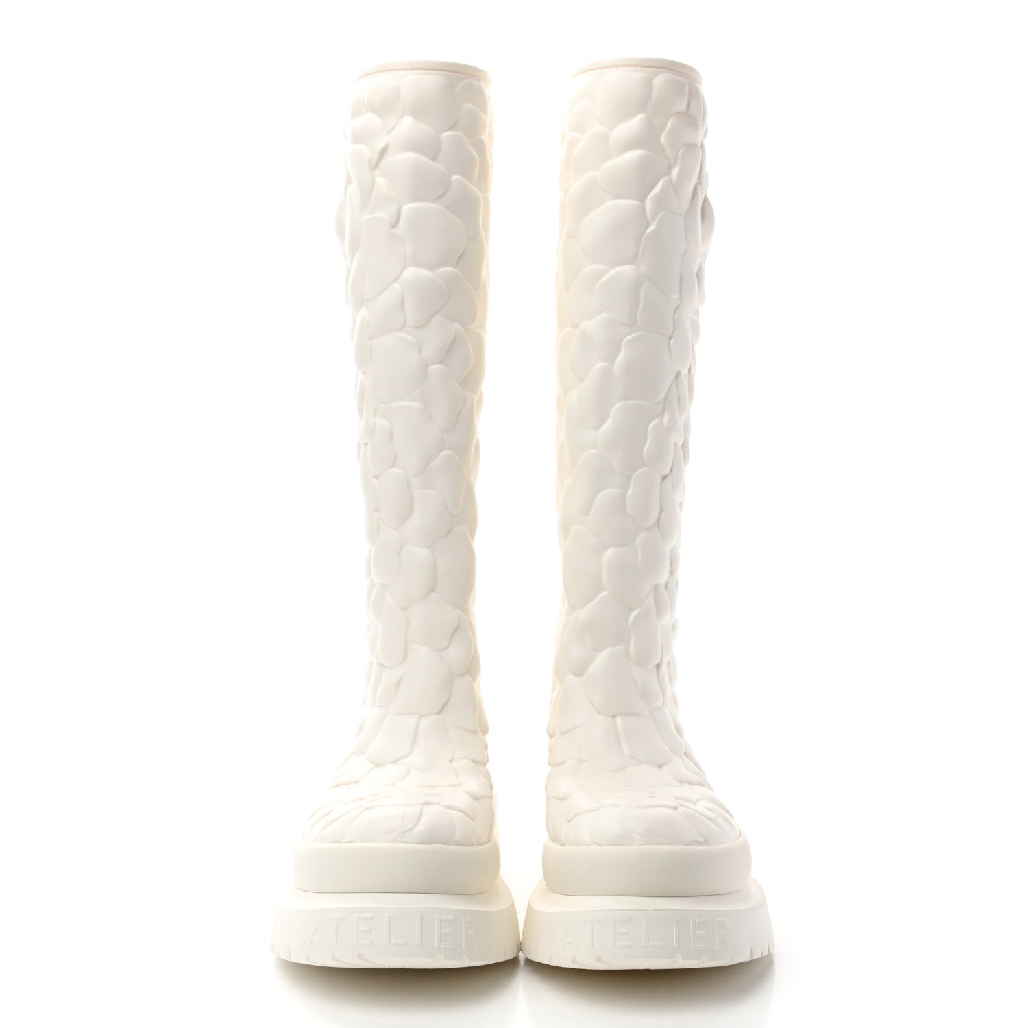 Valentino Garavani Rubber Atelier 03 Rose Edition 30/50mm Tall Rainboots 38 Avorio 2 of 8