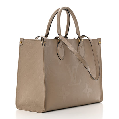 Louis Vuitton Empreinte Monogram Giant Onthego MM Tourterelle 2 of 14