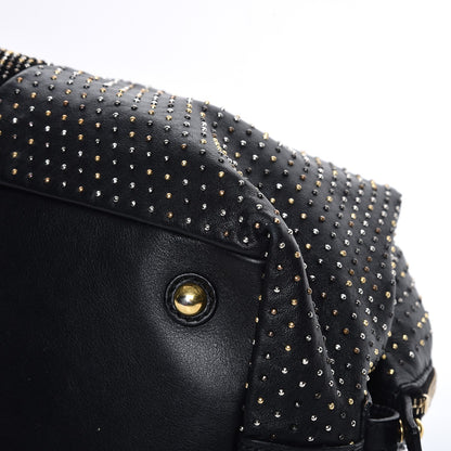 Saint Laurent Calfskin Rock Studded Easy Sac Black 16 of 17