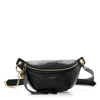 Givenchy Crackle Calfskin ID Belt Bag Black 1 of 10