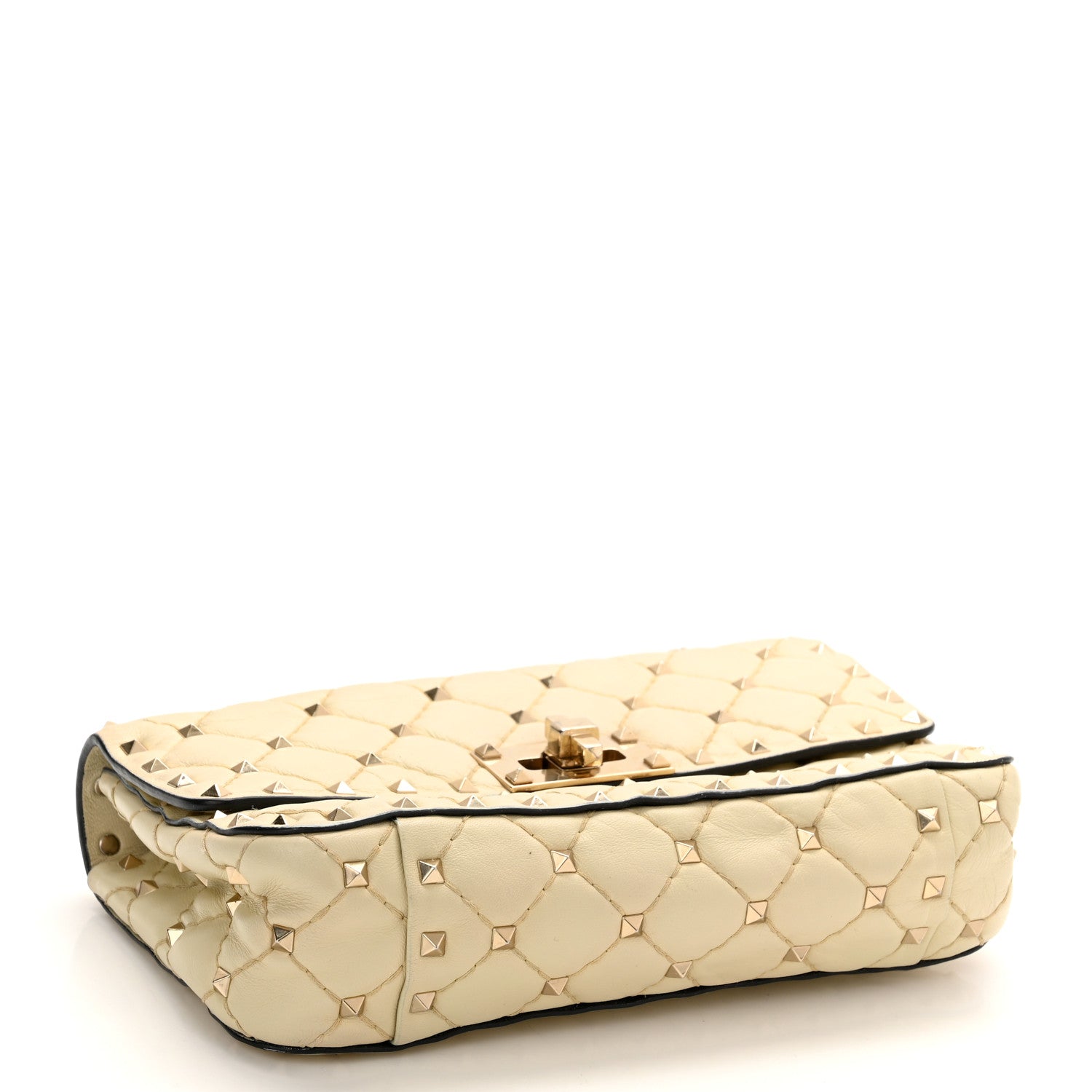 Valentino Garavani Nappa Small Rockstud Spike Shoulder Bag Light Ivory 4 of 12