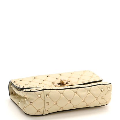 Valentino Garavani Nappa Small Rockstud Spike Shoulder Bag Light Ivory 4 of 12