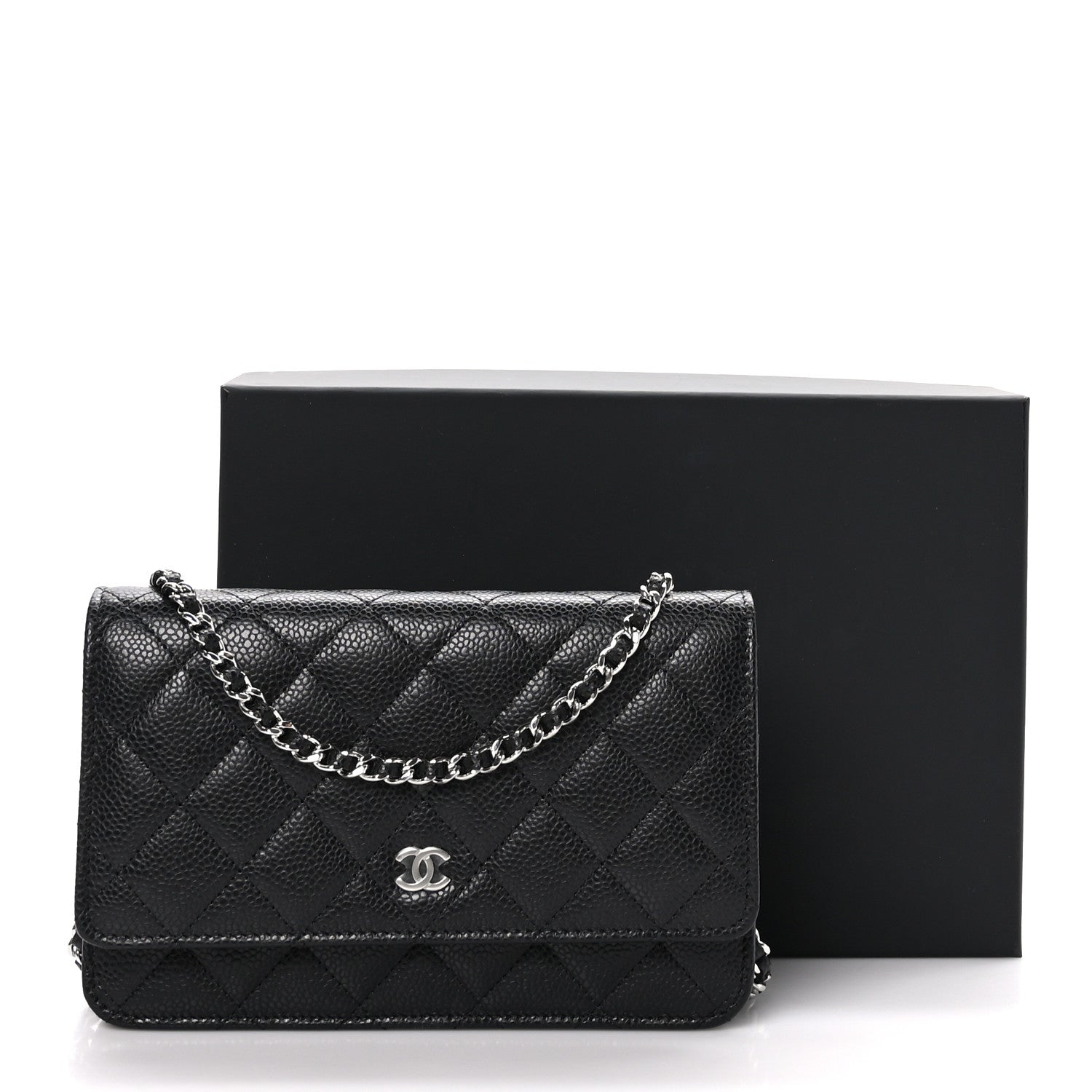 Chanel Caviar Quilted Wallet on Chain WOC Black 12 of 12