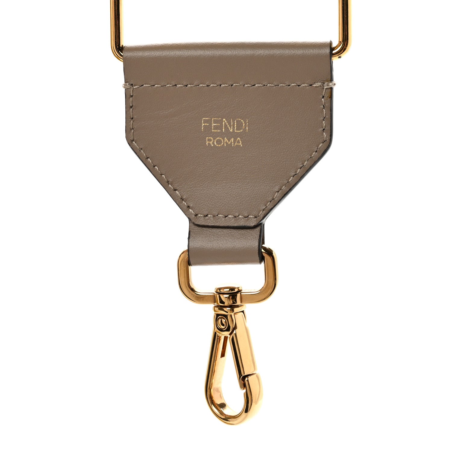 Fendi Ribbon Vitello King FF 1974 Adjustable Strap You Tortora Senape 3 of 8