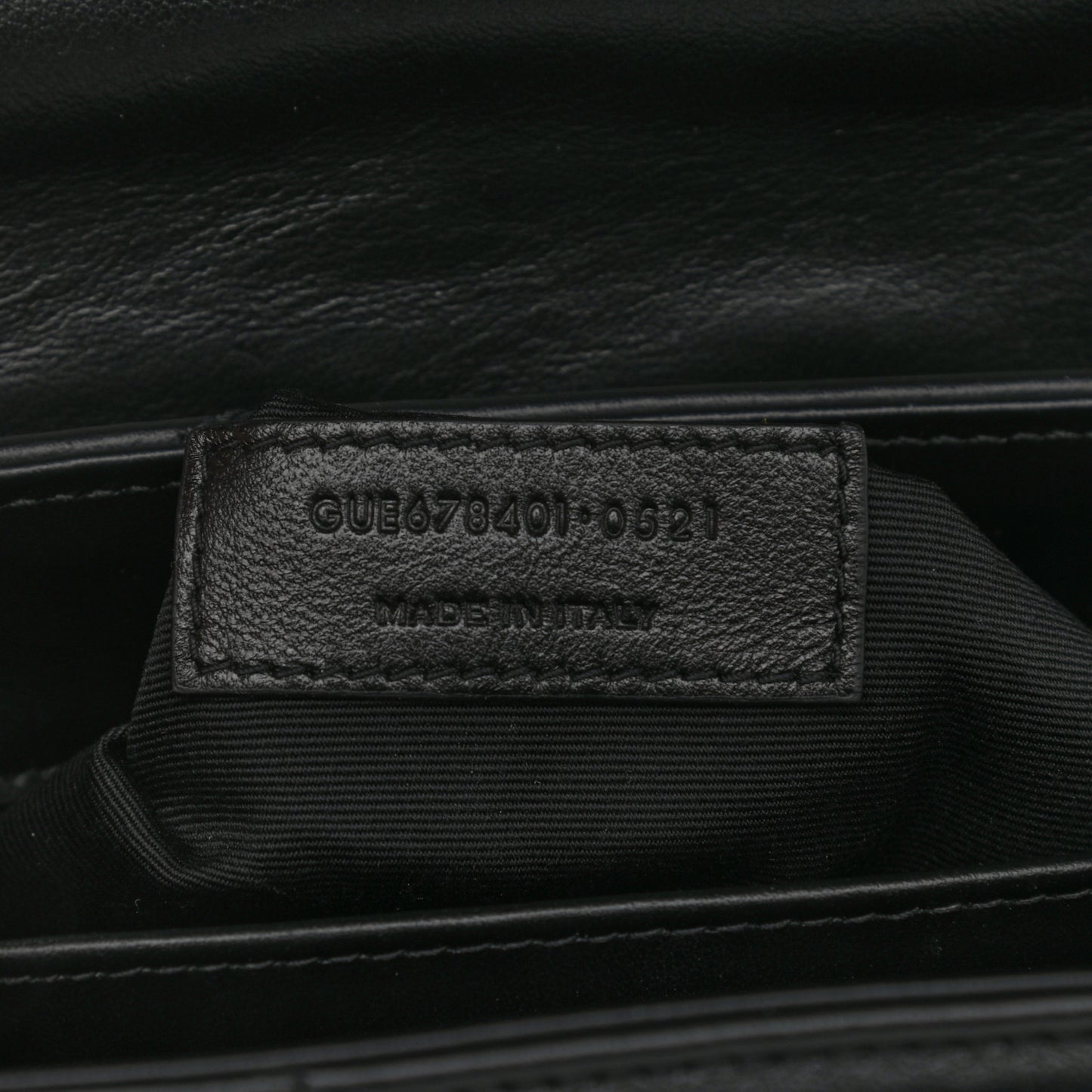 Calfskin Y Quilted Monogram Toy Loulou Crossbody Bag Black