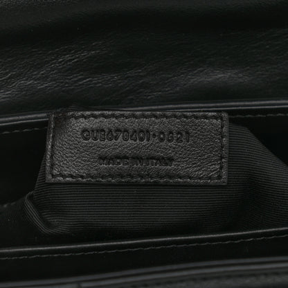 Saint Laurent Calfskin Y Quilted Monogram Toy Loulou Crossbody Bag Black 7 of 12