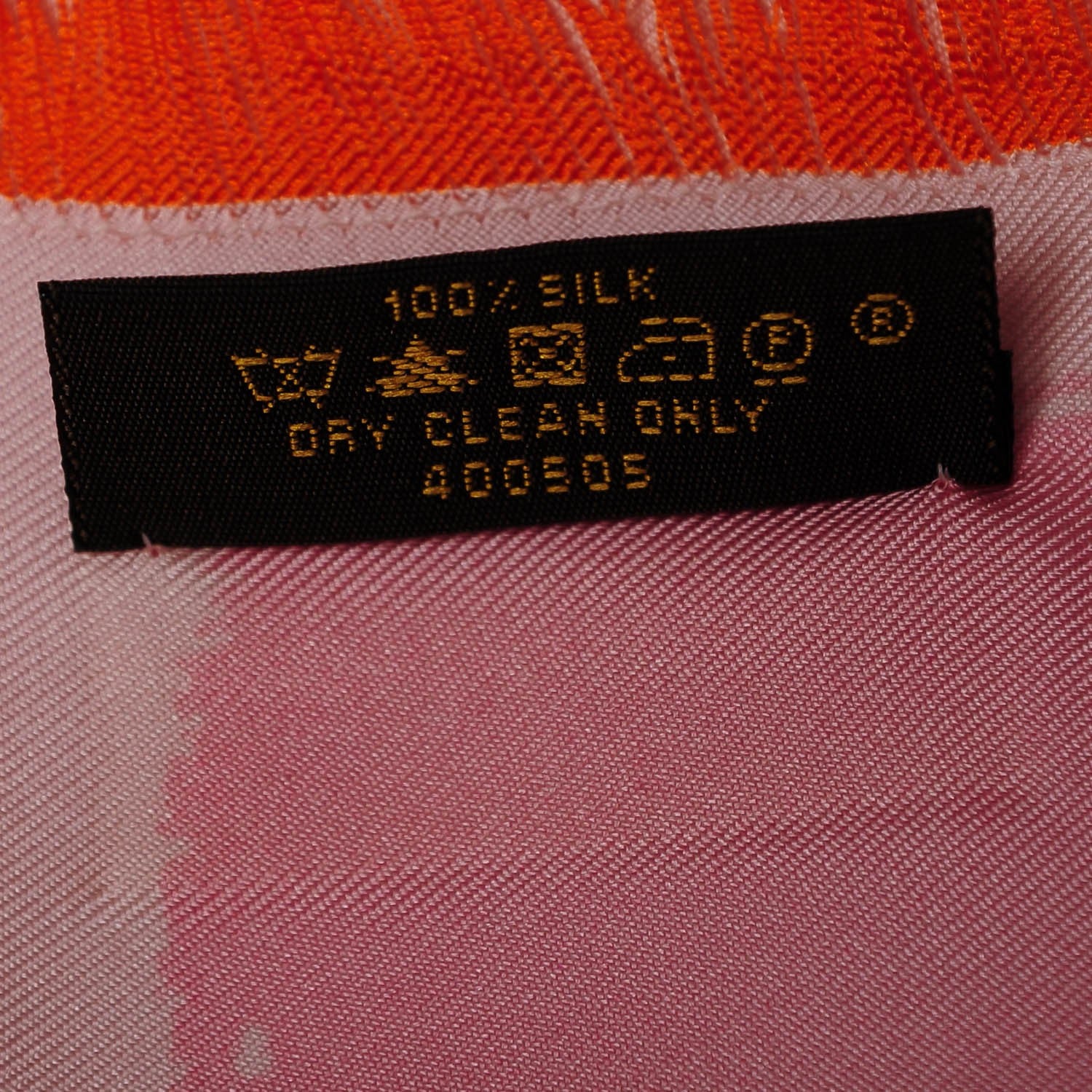 Louis Vuitton Silk Arty Flower Scarf Rose 4 of 5