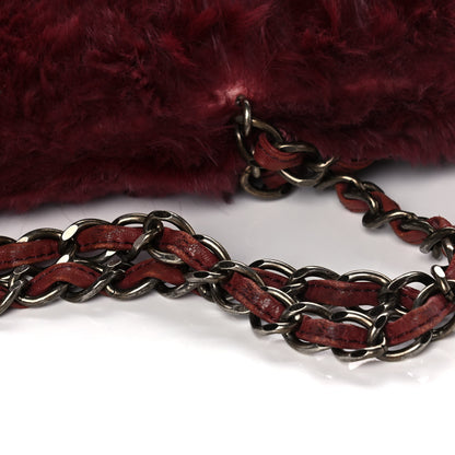 Chanel Rabbit Fur Shoulder Bag Burgundy 15 of 15