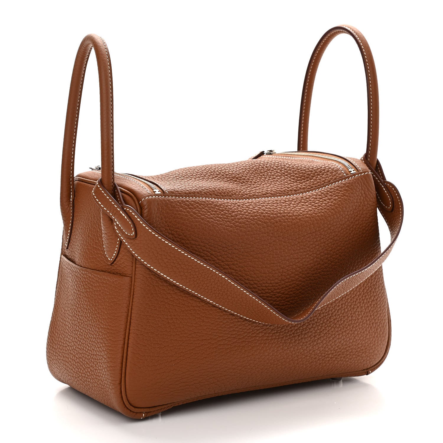 Hermes Taurillon Clemence Lindy 26 Gold 3 of 11