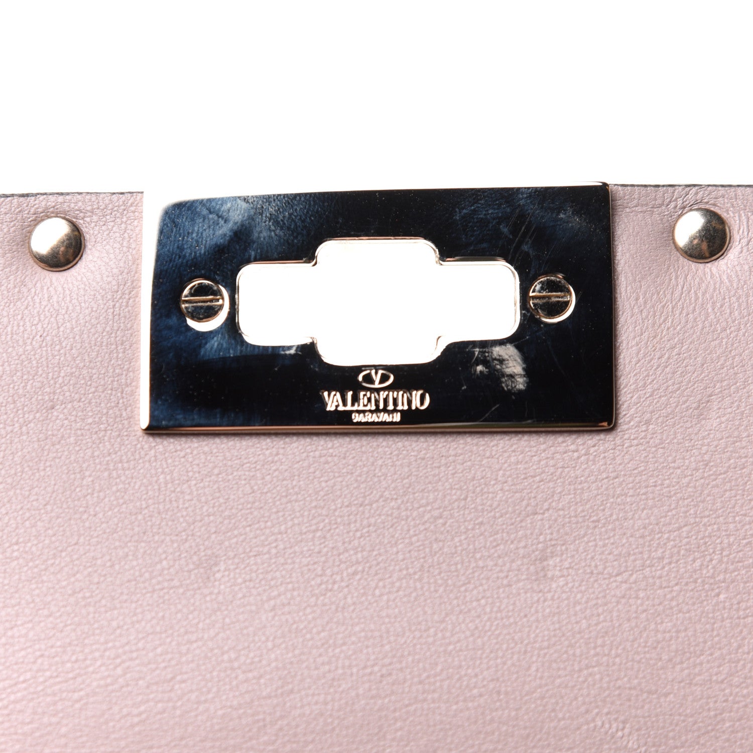 Valentino Garavani Lambskin Medium Rockstud Spike Shoulder Bag Poudre 7 of 11