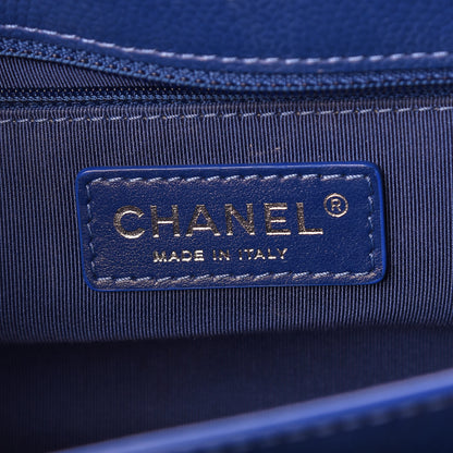 Chanel Grained Calfskin Quilted Large CC Box Flap Blue 6 of 7