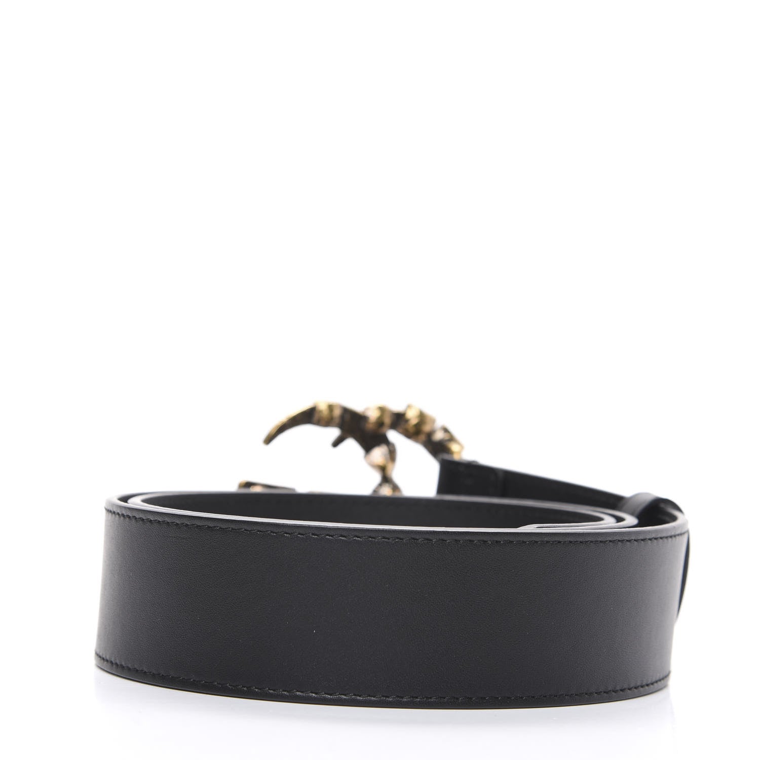 Gucci Calfskin Crystal Double G 40mm Belt 90 36 Black Multicolor 2 of 4