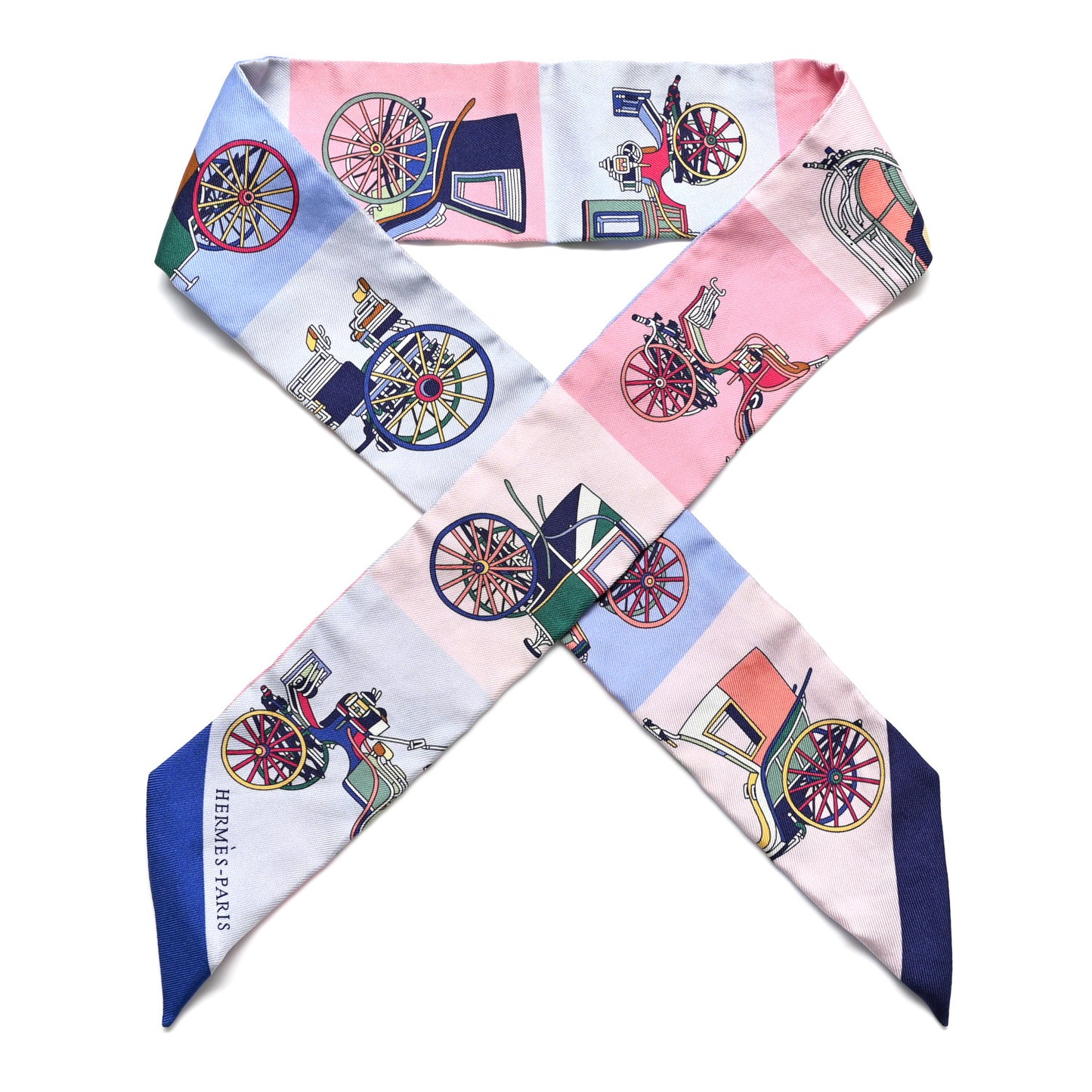 Silk Les Voitures Exquises Twilly Bleu Rose Vert