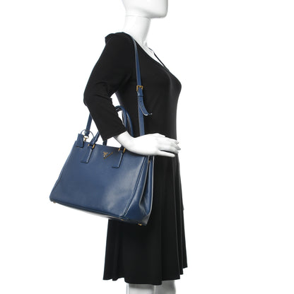 Prada Saffiano Medium Galleria Double Zip Tote Bluette 3 of 18