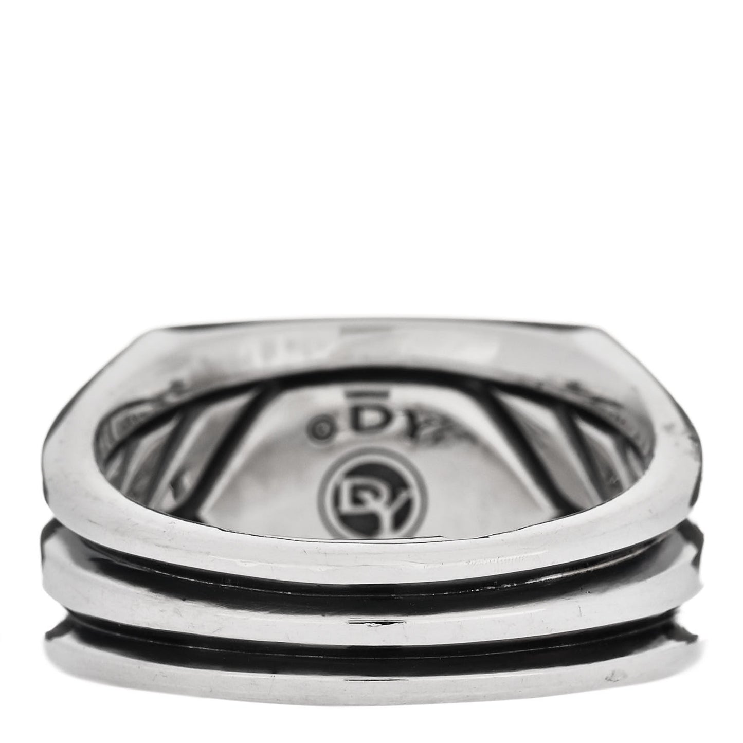 Sterling Silver Black Onyx Beveled Streamline Signet Ring 60 9