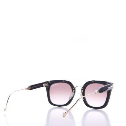 Tom Ford Alex Squared Sunglasses TF541 Shiny Black Gradient Brown 4 of 8