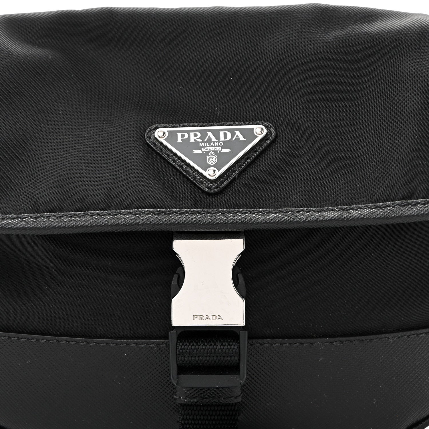 Prada Re-Nylon Saffiano Sling Bag Black 8 of 10