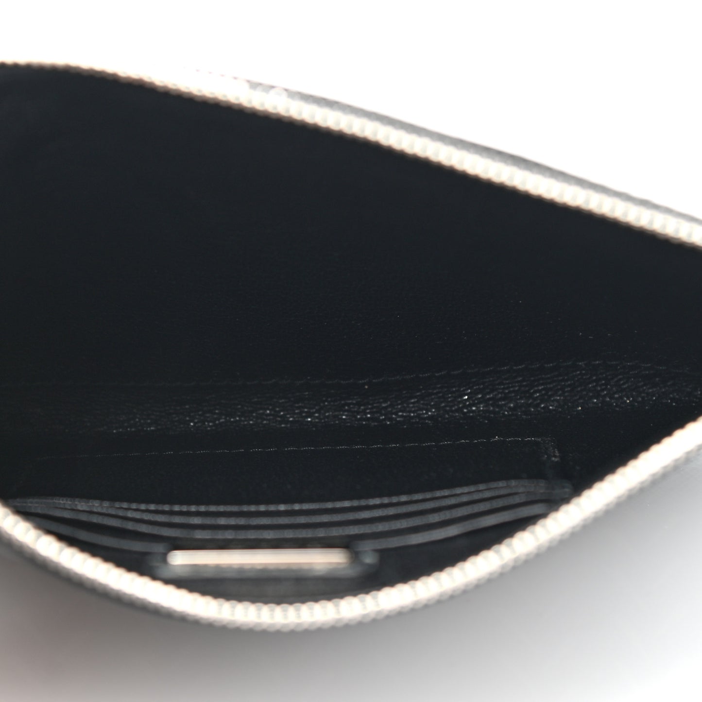 Saffiano Flat Pouch Black Grey