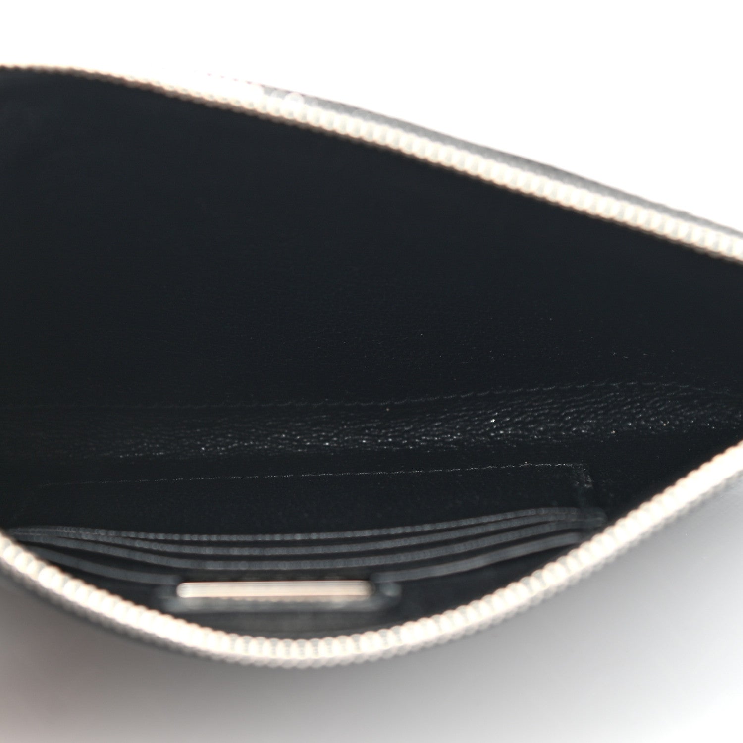 Prada Saffiano Flat Pouch Black Grey 5 of 7