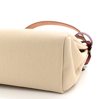 Hermes Military Toile Vache Hunter Herbag Zip Retourne 31 PM Beton Fauve Rouge Sellier Cuivre 11 of 12
