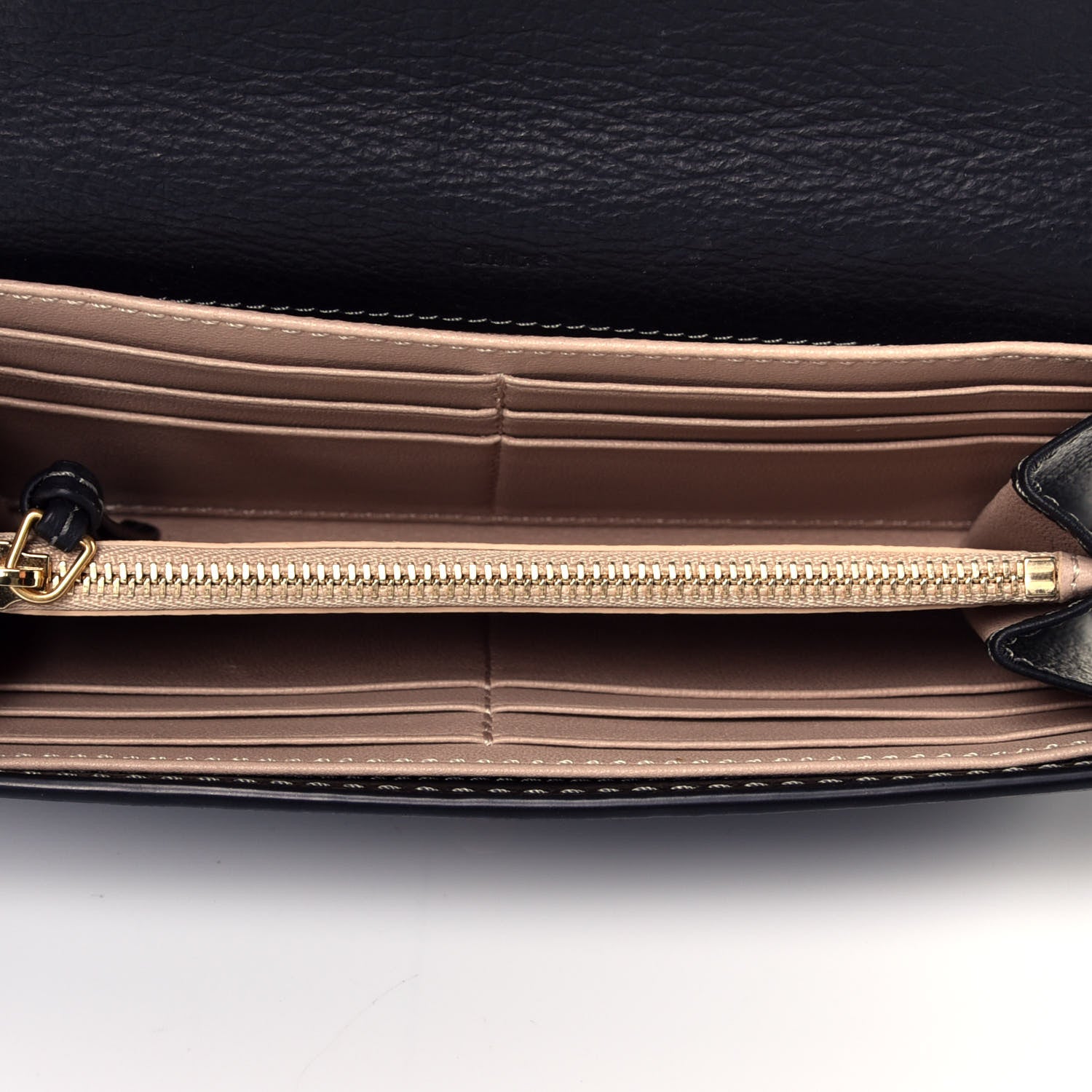 Chloe Calfskin Marcie Continental Flap Wallet Black 5 of 7
