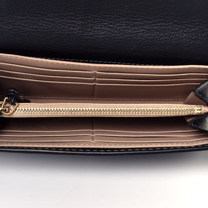Chloe Calfskin Marcie Continental Flap Wallet Black 5 of 7