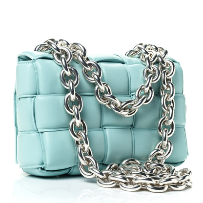 Bottega Veneta Lambskin Maxi Intreccio Padded Chain Cassette Crossbody Bag Spearmint 2 of 4