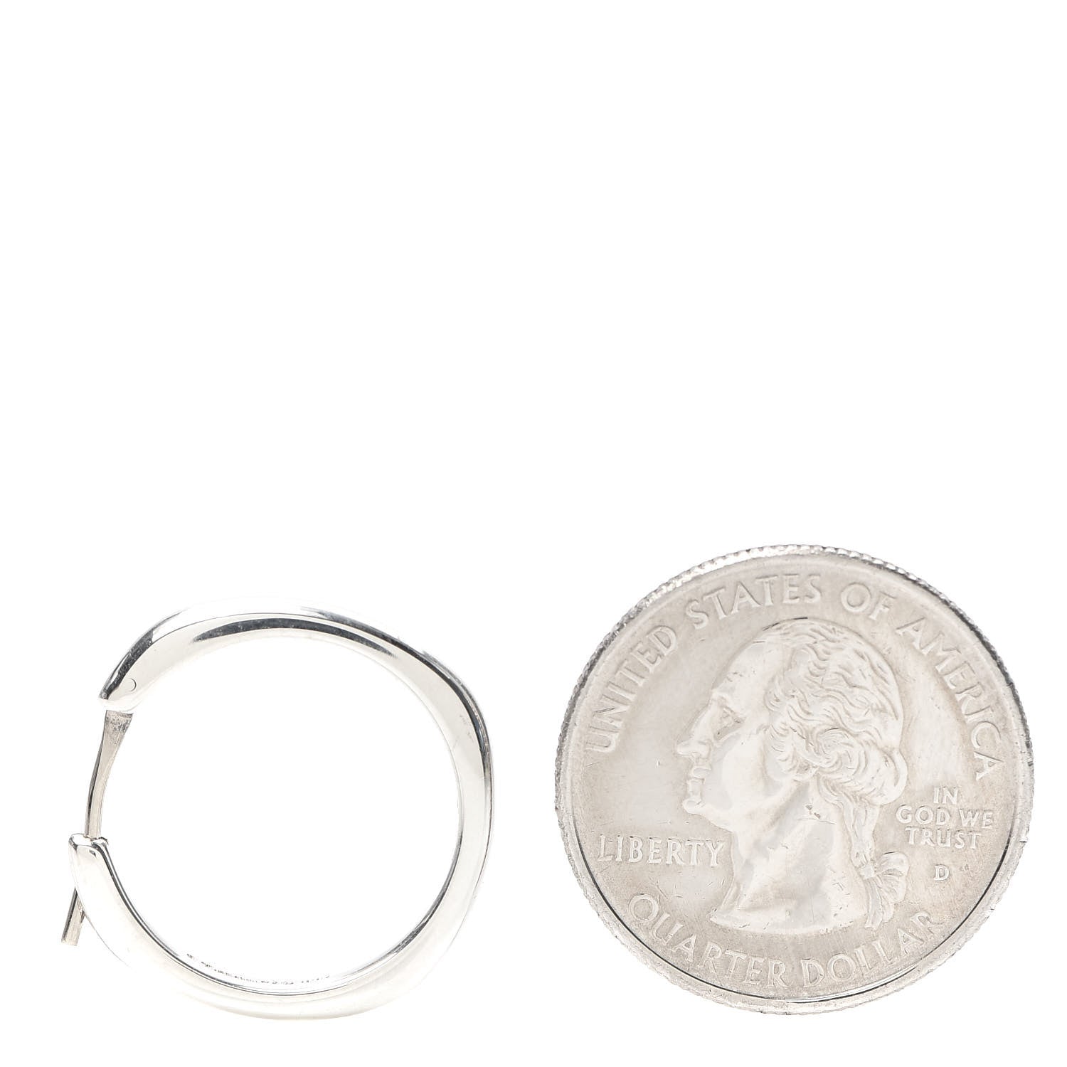 Tiffany Sterling Silver Cushion Hoop Earrings 2 of 5
