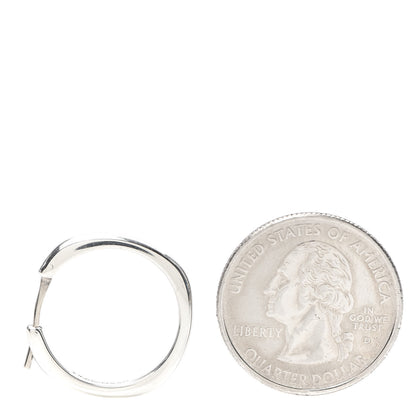 Tiffany Sterling Silver Cushion Hoop Earrings 2 of 5