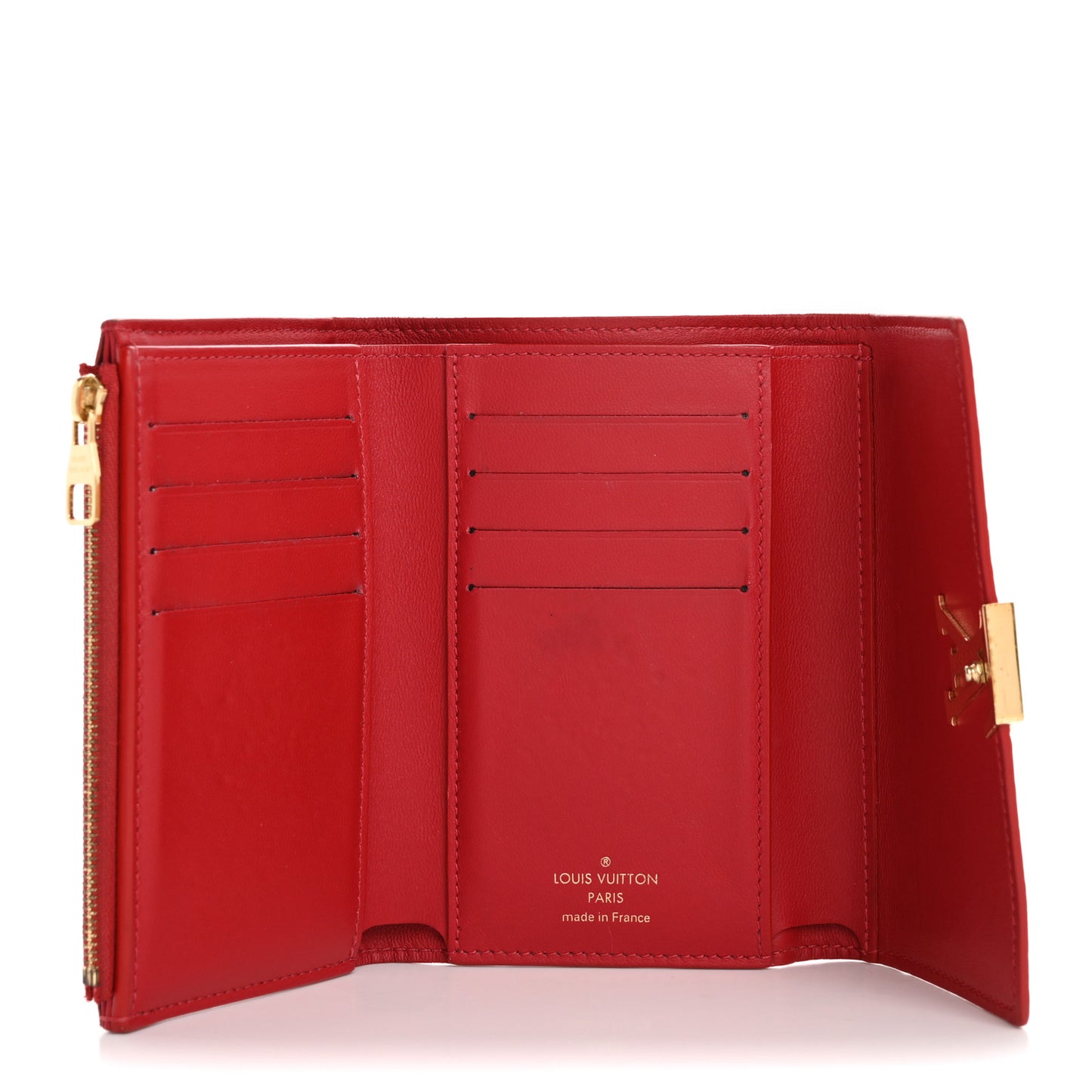 Taurillon Capucines Compact Wallet Rubis
